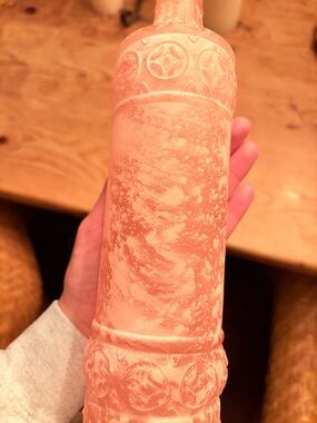 Frosted glass bottle - vintage or coastal vibe